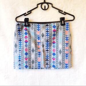 Hollister Grey Aztec Patterned Skirt